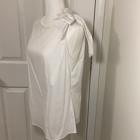 NWT Brooks Brothers bow shoulder sleeveless blouse - Picture 3 of 5
